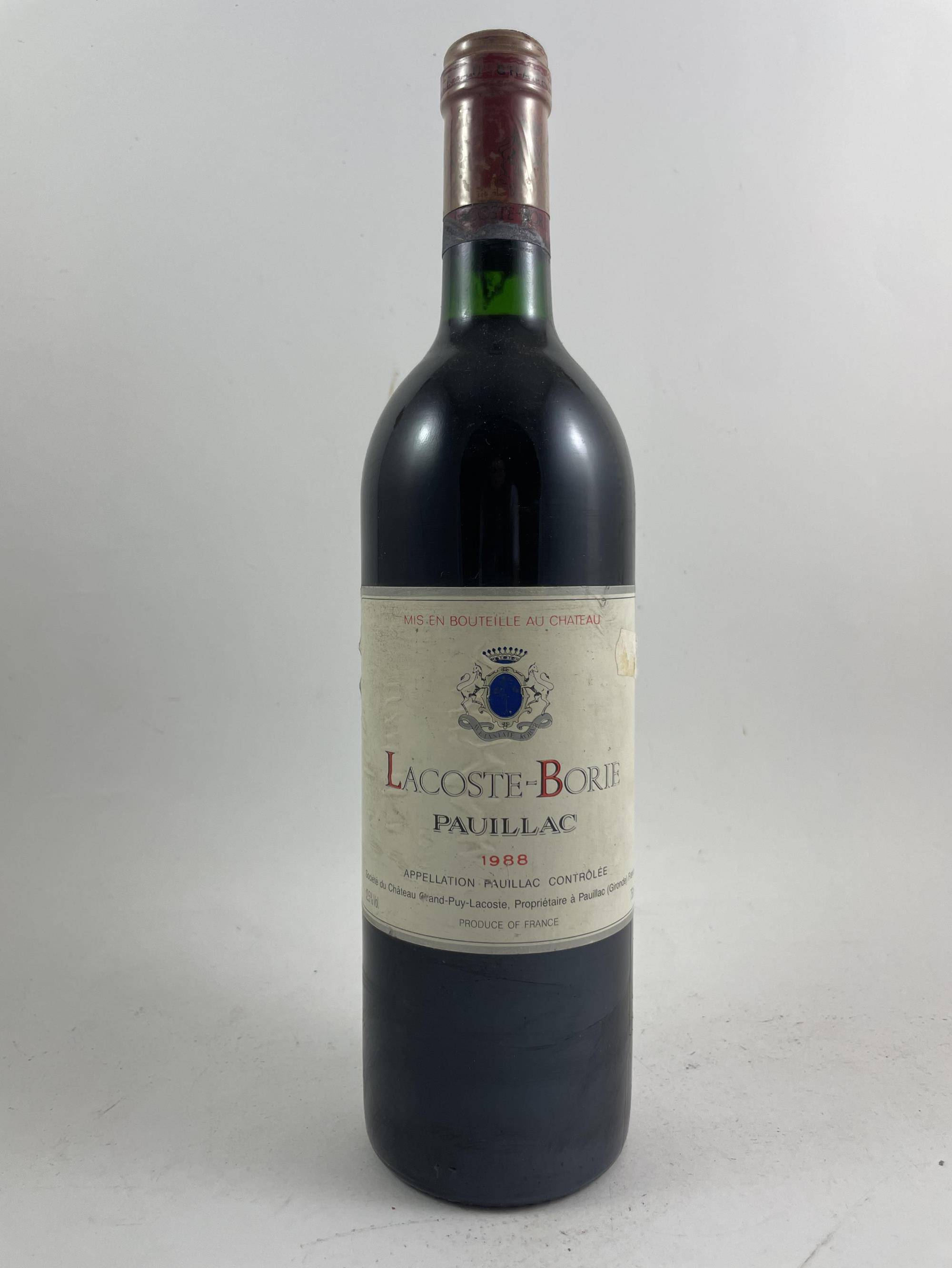 Château Lacoste Borie 1988 - Dégustation, Accords Mets-Vins, Histoire ...