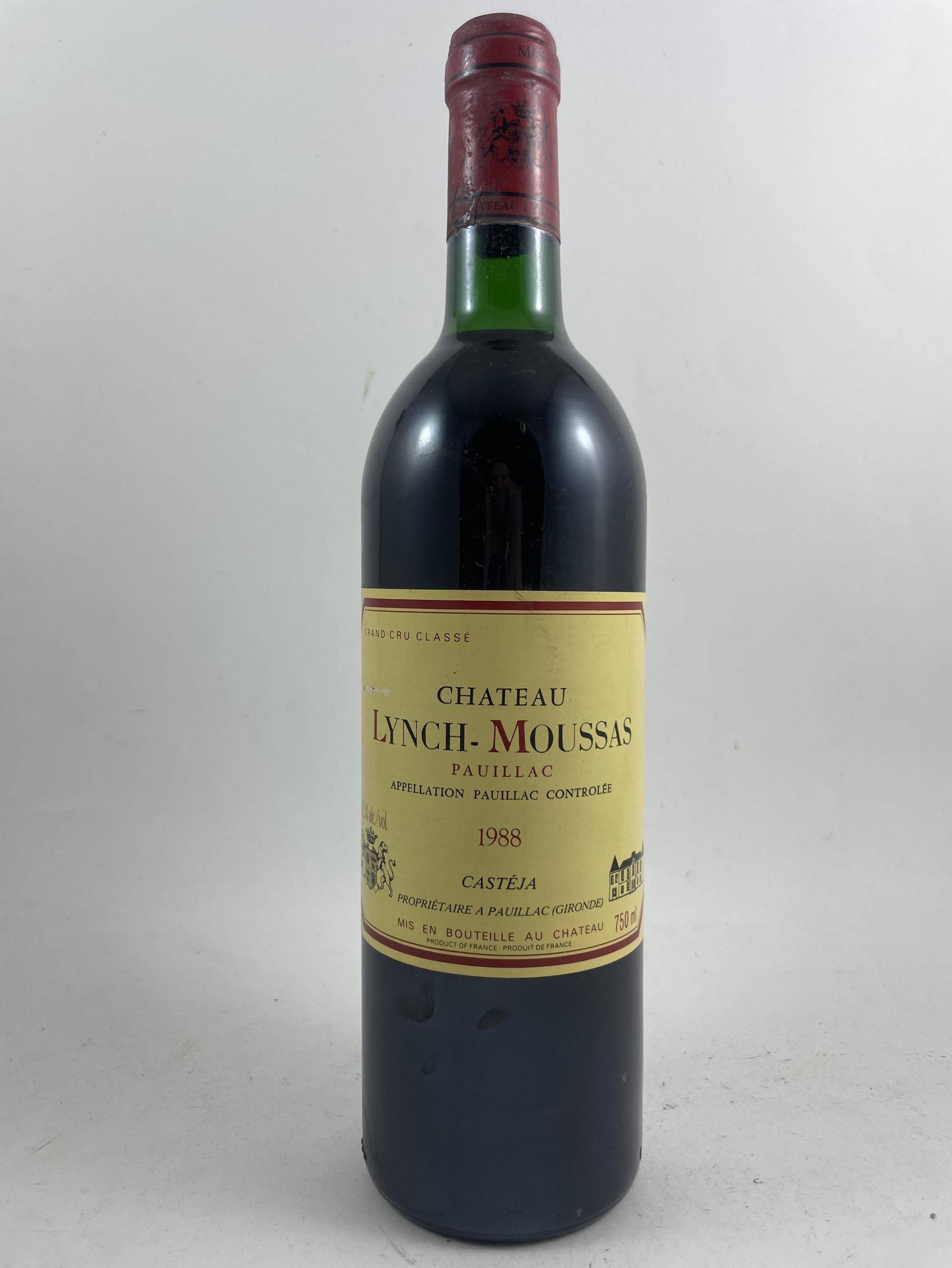 Château Lynch Moussas 1988 - Dégustation, Accords Mets-Vins