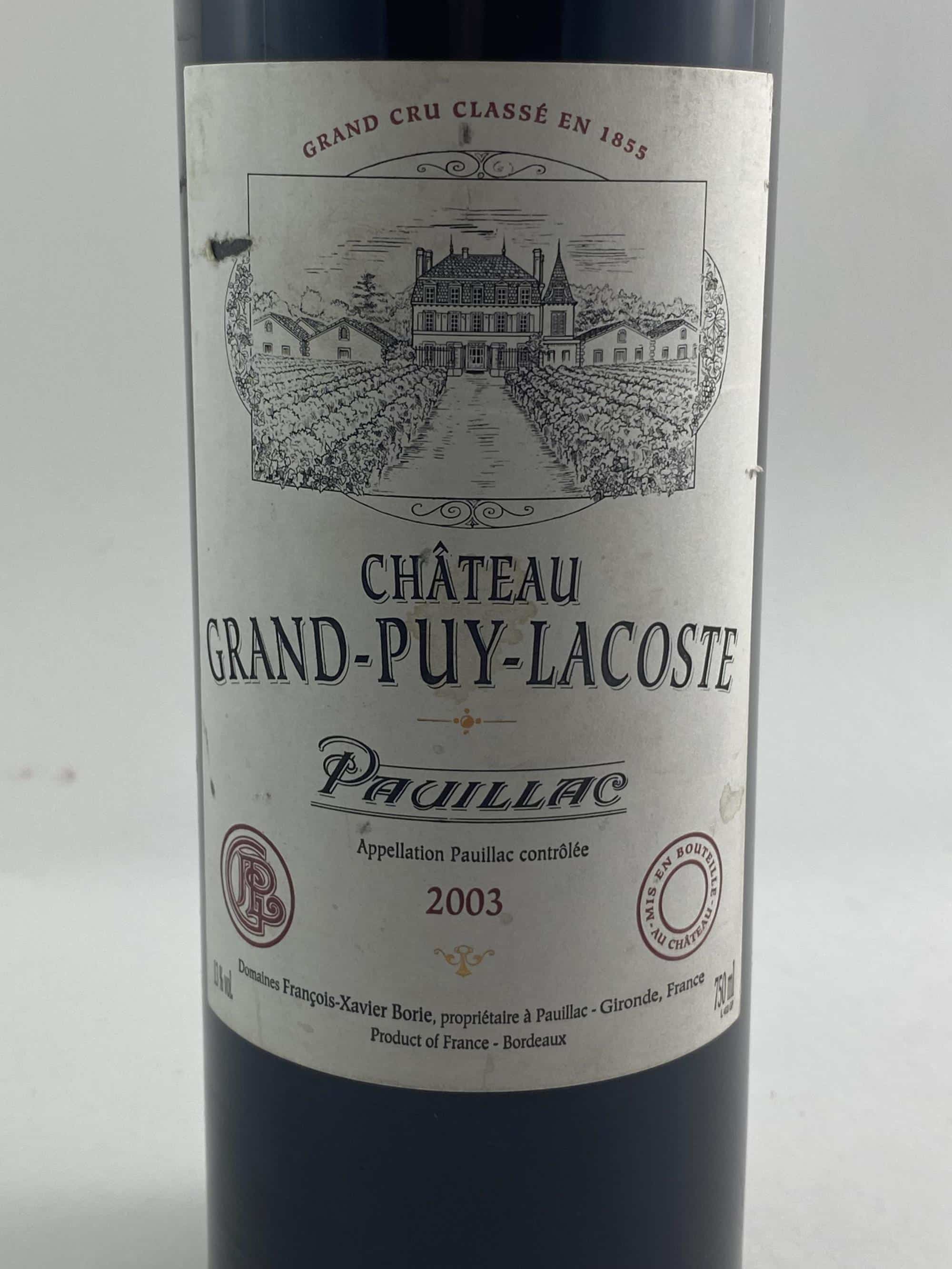 prangende ødelagte Kommandør Château Grand-Puy-Lacoste 2003 - Express Wine
