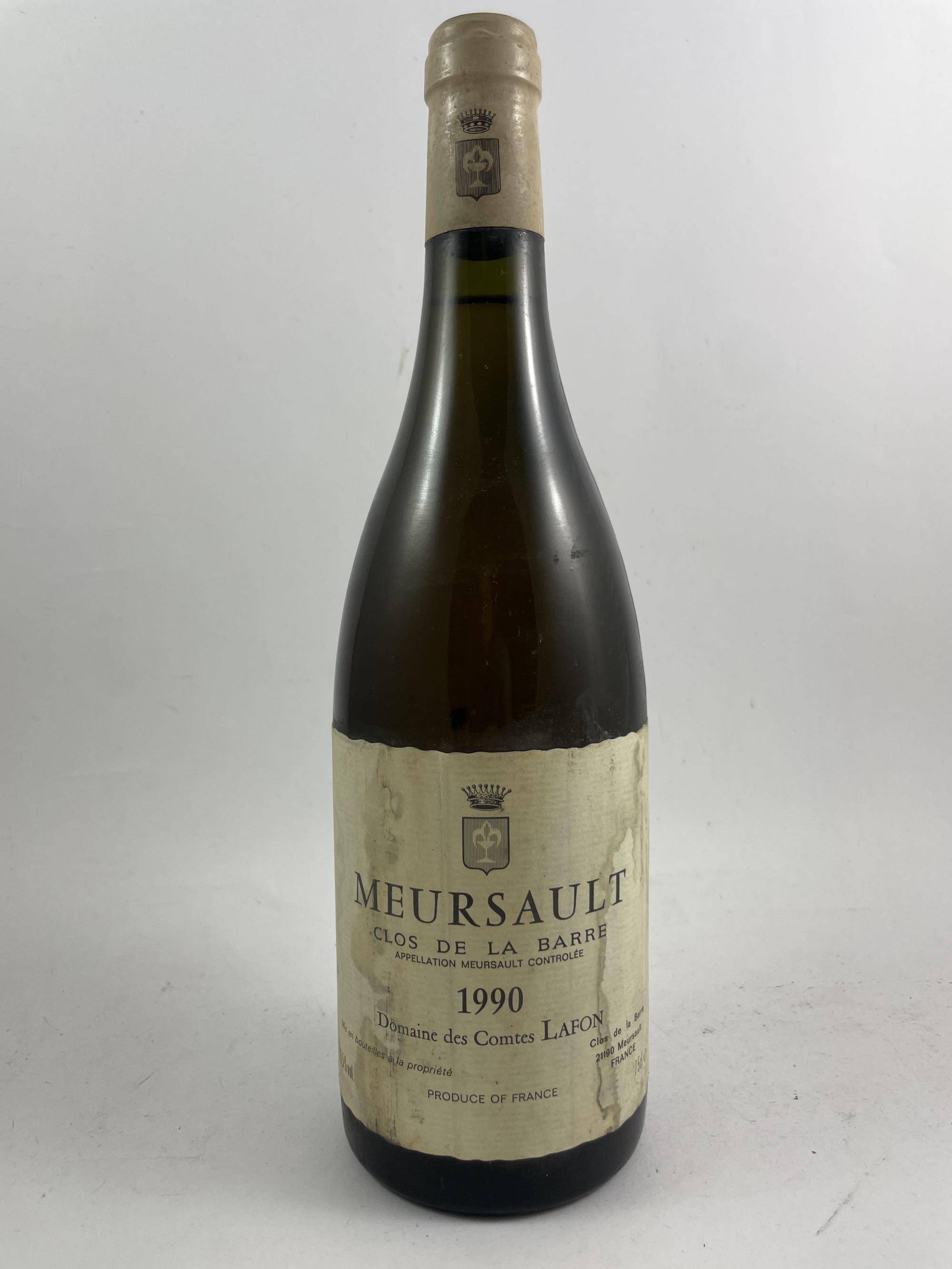 Meursault - Clos de la Barre - Domaine des Comtes Lafon 1990